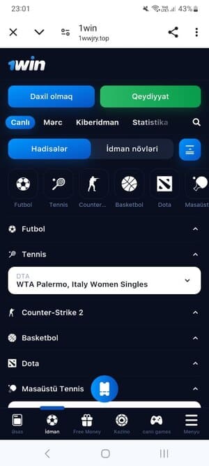 Utilizarea versiunii mobile a site-ului 1Win